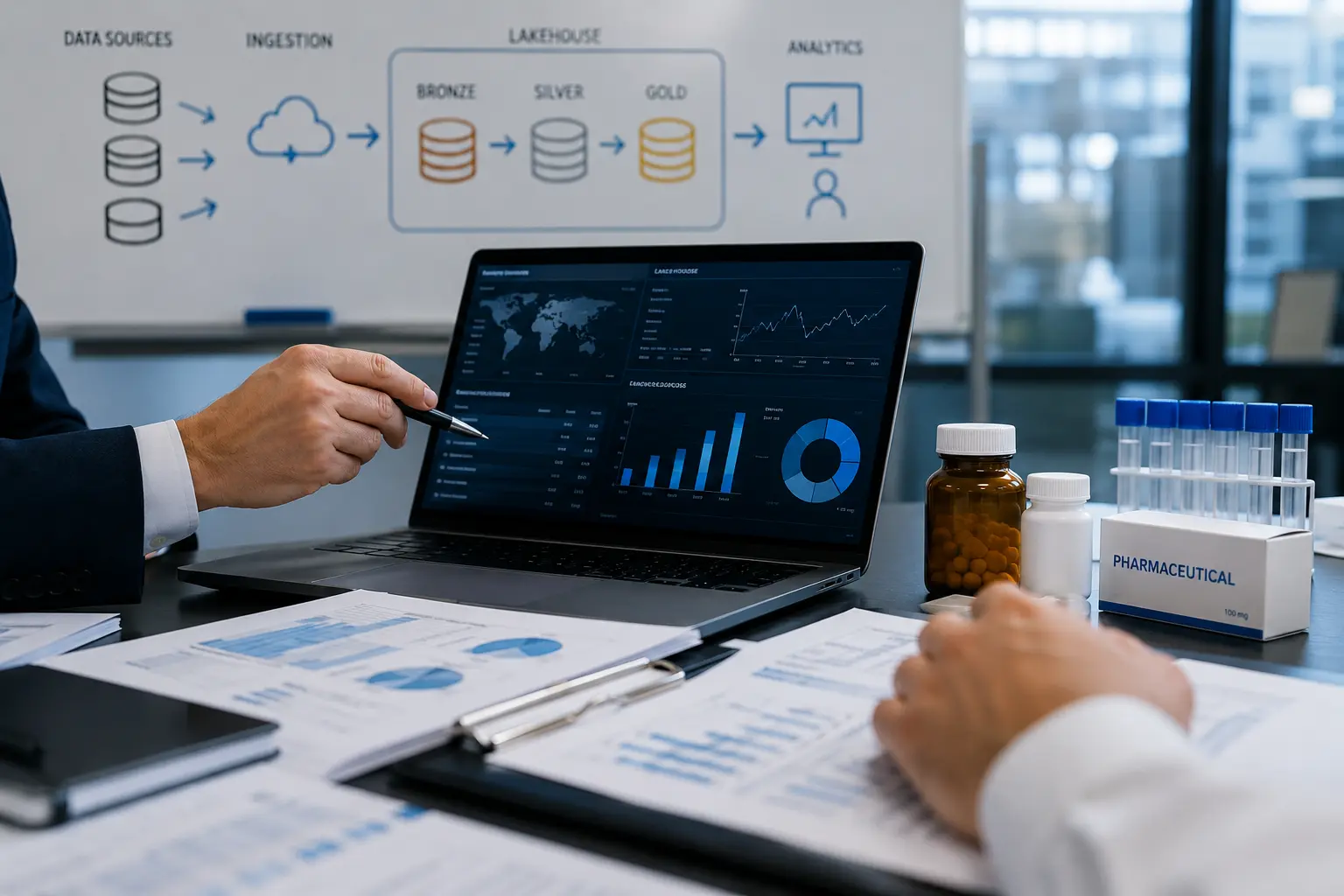 The Commercial Data Lakehouse: Merging Scale with Real-Time Analytics in Life Sciences Systems